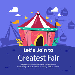 Amusement park template design Royalty Free Vector Image