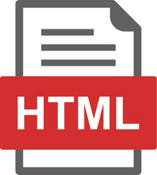 Html file document icon vector