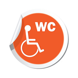 map pointer with restroom icon vector image