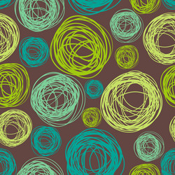 seamless pattern with scribbles circles vector image