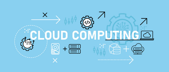 cloud computing conceptual wireless technology vector image