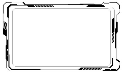 hud frames black user interface elements design vector image