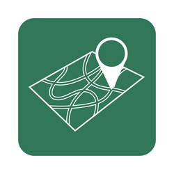 Pointer on map icon vector