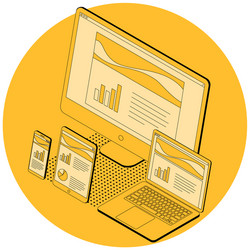 Responsive Web Development Concept vector image