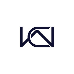 WC Linked Overlap Logo vector image