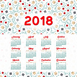 2018 calendar it can be used for web or print vector