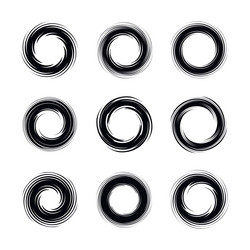 abstract round circular design element set vector image