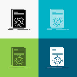 code executable file running script icon over vector image