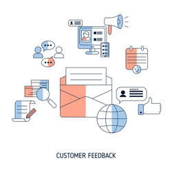 Customer feedback concept Royalty Free Vector Image