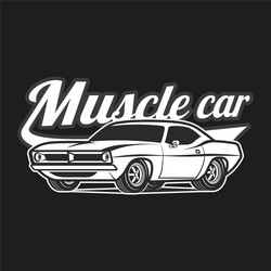Retro Muscle Car Poster Vector Image