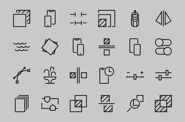 A simple set image editing related line vector