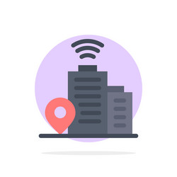 building wifi location abstract circle background vector image