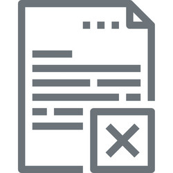 delete file flat line web icon concept vector image