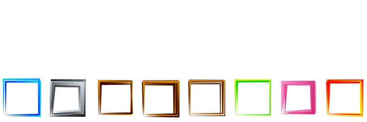 random square contour frame border element vector image