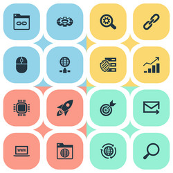 set of simple optimization vector image