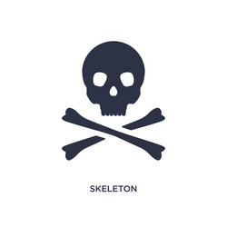 skeleton icon on white background simple element vector image