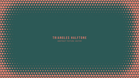 triangle halftone pattern rounded vignette frame vector image