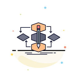 algorithm design method model process flat color vector image