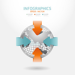 Arrow Diagram Chart – Data Visualization vector image