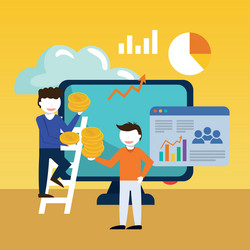 database digital design vector image