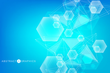 geometric abstract background with connected line vector image