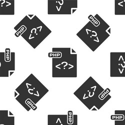 Grey php file document download button icon vector