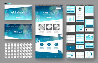 Modern Website Header & Interface Elements vector image