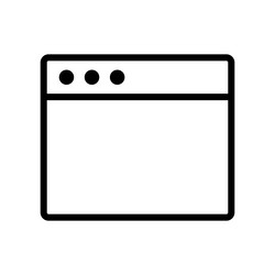 simple computer window icon vector image