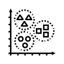 unsupervised learning machine line icon vector image