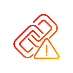 wrong link pixel perfect gradient linear icon vector image