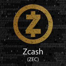 Zcash cryptocurrency background vector