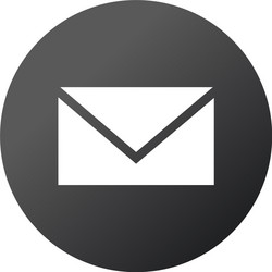 Envelope icon in circle send email message sign vector