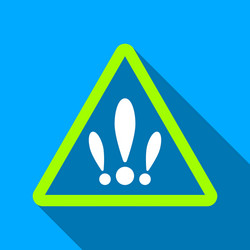 Multiple problems flat long shadow square icon vector