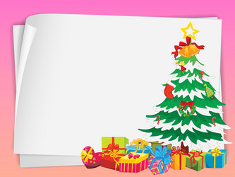 Christmas wreath with gift boxes and snowflakes Vector Image