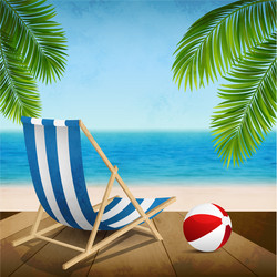 Summer beach Royalty Free Vector Image - VectorStock