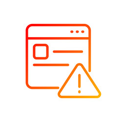 website error pixel perfect gradient linear icon vector image