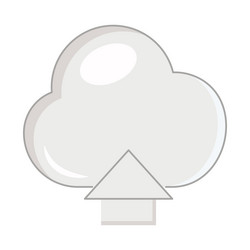 Cloud computing with arrow upload vector