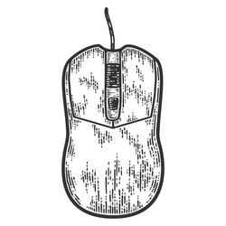 device computer mouse sketch scratch board vector image