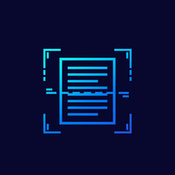 document scan icon for web vector image