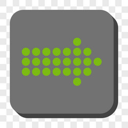 dotted arrow right rounded square button vector image