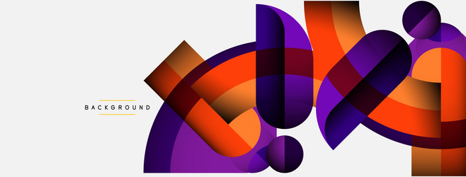 geometric abstract background round shapes vector