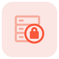 lock database encrypted for security purposes vector