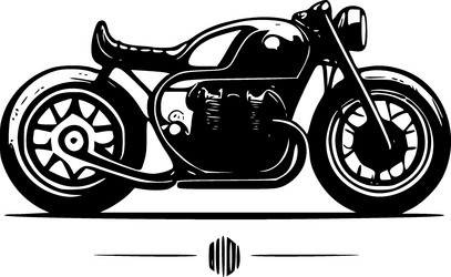 motorcycle - black and white vector