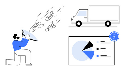 defender blocking ddos attacks with shield vector image