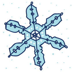 snowflake christmas element a single simple shape vector image