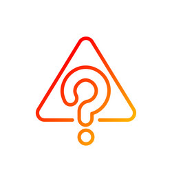 unknown error pixel perfect gradient linear icon vector image