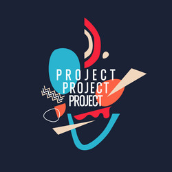a composition with abstract elements in popular vector image