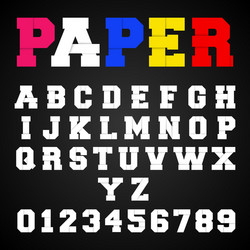 alphabet font template Vector Image