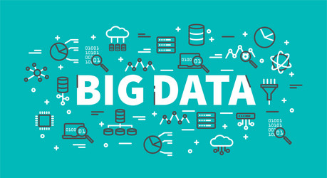 Big Data Icons - Database & Cloud vector image