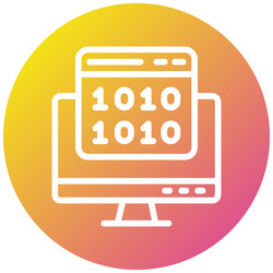 binary code icon design vector image